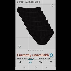 Package of 6 women's panties